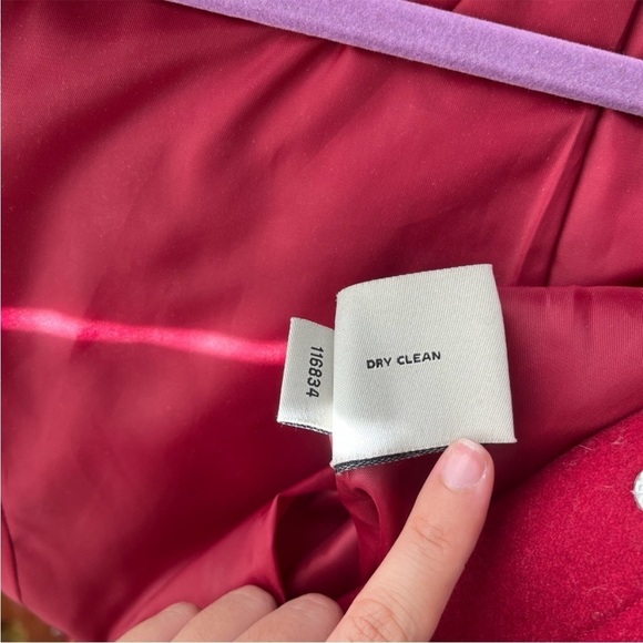 london Fog Women’s Wool, red peacoat with hood Size SP - Picture 8 of 9